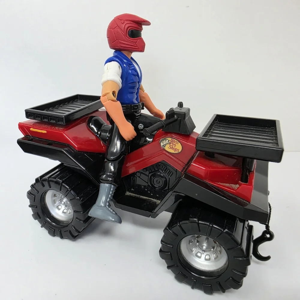 Tree House Kids Mighty Rigz Black & Red Bass Pro Shops ATV  4-Wheeler W/Driver